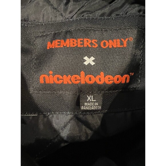 NICKELODEON Hey Arnold X MEMBERS ONLY Black Graphic Jacket Men’s Unisex Size XL - Picture 8 of 11